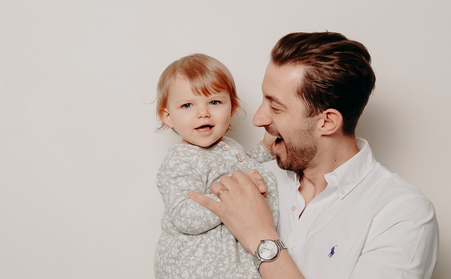 dad and baby photoshoot